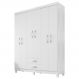 Guarda Roupa Casal 6P 2G Moden 150 cm 3562 Branco Flex INCP