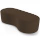Puff Decorativo Orgânico para Living Quarto 140cm Orbit W01 Suede Marrom - Lyam Decor