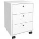 Gaveteiro Para Escritório Office com Rodízios 03 Gavetas New A02 Branco - Lyam Decor