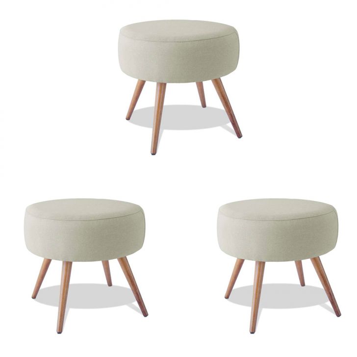 Conjunto com 3 Puffs Nash Areia