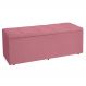 Calçadeira Recamier Baú Queen 1,60m Roma Suede Rosa - Pallazio