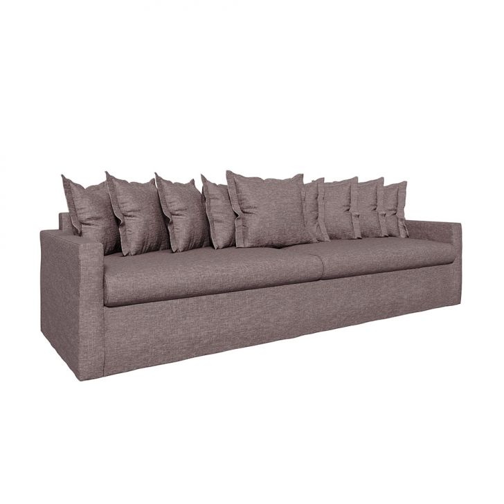 Image of Sofá 4 Lugares Enseada Com Capa Removível Linho Prata 280 Cm PLA-MO895UP46HXXMOB