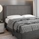 Cabeceira Casal Queen Cama Box 160cm para Quarto Onix Suede Grafite M11 - D'Rossi