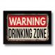 Quadro Decorativo Vintage Drinking Zone 33x43 cm