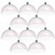 Kit 8 Cúpulas de Plástico 30cm Bolos Tortas Doces Padaria Café Hotel Verde Menta Crippa