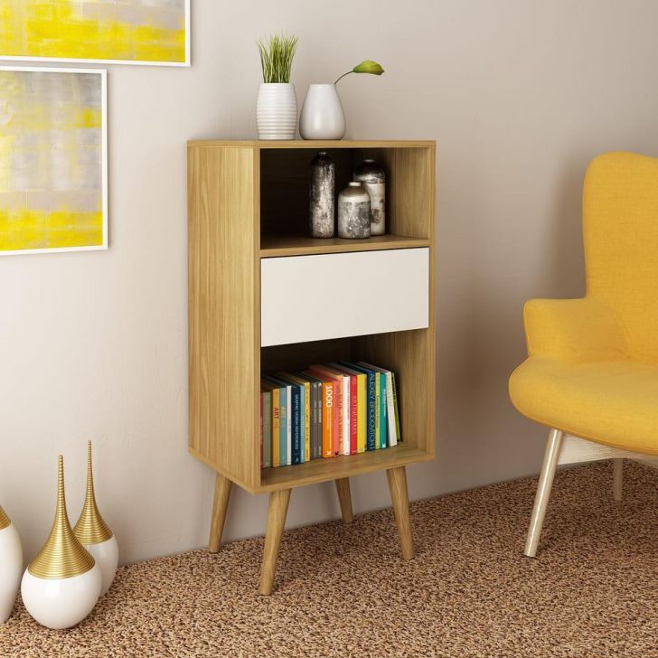 Estante Baixa Natural/Off White
