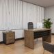 Conjunto de Mesa de Escritório e Gaveteiro Executiva 3 GV Marrom e Preto