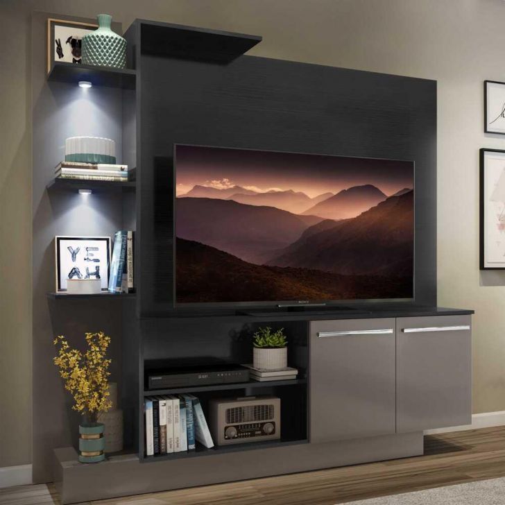 Estante com 2 Leds Painel TV 55