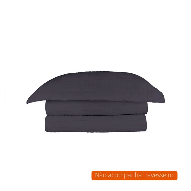 Colcha Casal Loft Cinza 220x240 cm