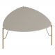 Mesa de Centro Para Sala de Estar Alta Pés Industrial Dourado Alef I03 Grigio - Lyam Decor