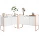 Conjunto Buffet Industrial 2 e 3 portas Branco Cobre