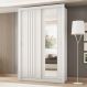 Guarda Roupa Solteiro 2 Portas Darvi Lux 2 Gavetas Carraro Ripado Branco