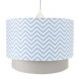 Lustre Tubular Duplo Chevron Azul Quarto Bebê Infantil Menino