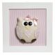 Quadro Decorativo Coruja Rosa Quarto Bebê Infantil Menina