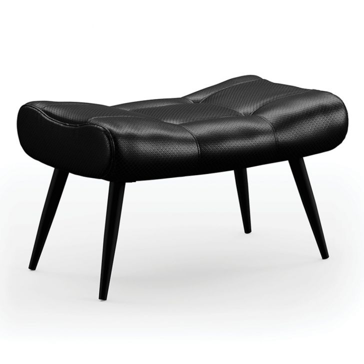 Puff Decorativo Para Sala de Estar Pés Palito Lord Facto Preto - Ibiza