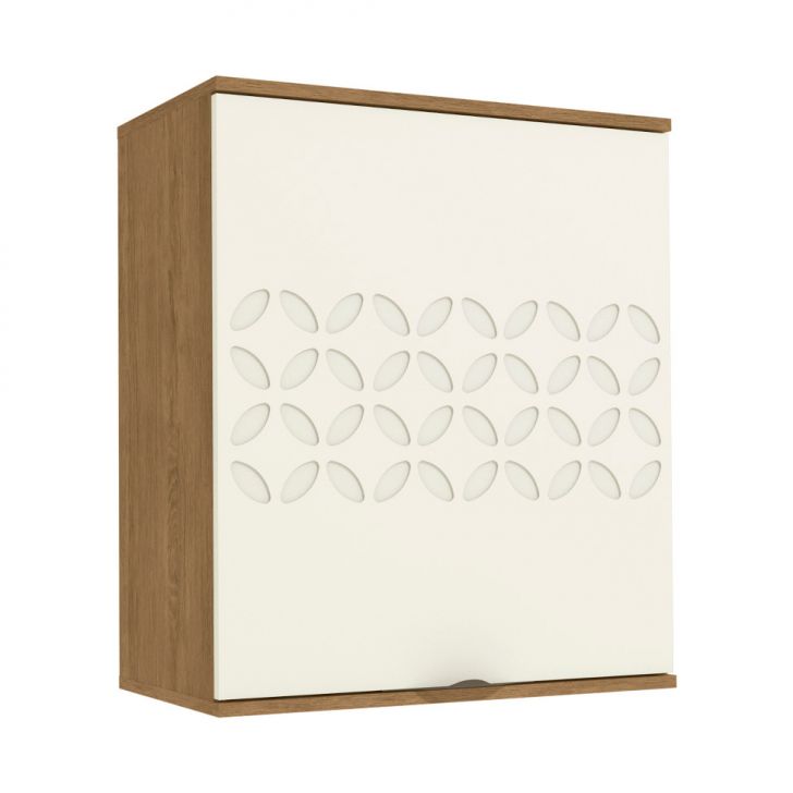 Armário Aéreo Frow I 1 Pt Freijó E Off White 60 Cm