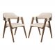 Conjunto 2 Cadeiras de Jantar Ottawa Cappuccino Linho Off White - 58971