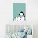 Quadro Infantil Cartoon Zebra 43x30 Filete Branco