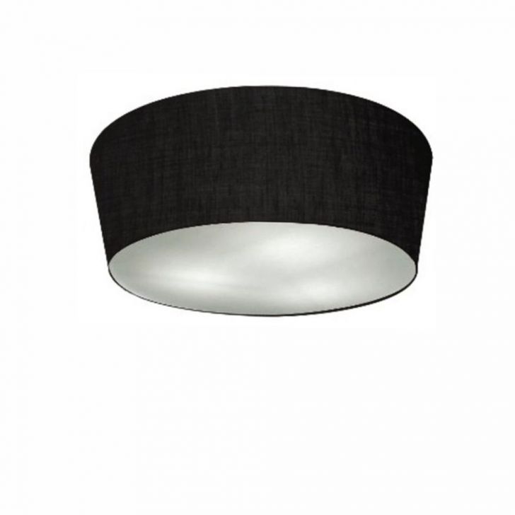 Plafon Cone Md-3003 Cúpula em Tecido 12/40x35cm Preto - Bivolt