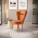 Cadeira Estofada Decor para Recepção Mesa de Jantar Tecido Veludo Ergonômica Pés de Madeira MOBLAN decor