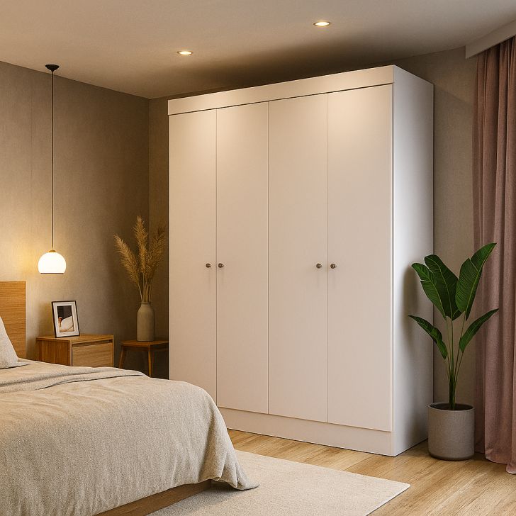 Guarda-roupa Casal Boreal 4 Portas Branco