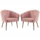 Kit 2 Poltronas Decorativas Pes Tauari 7049 Veludo Rosa Dmobiliario