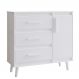 Comoda Sapateira 3G 1P 95 cm Mila Branco Mobbs