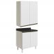 Armario Aereo Balcao 2 Portas 60cm MDF Kali Bianco Toq Branco Uv Nicioli