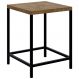 Kit 2 Banquetas Decorativas Baixas Estilo Industrial Steel Quadra Vermont Base Preta - Artesano