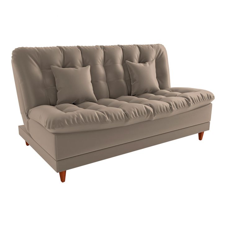 Sofá-Cama Casal 3 Lugares Duda Veludo Capuccino