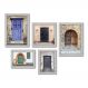 Kit Com 5 Quadros Decorativos - Portas Mundo Cores - 104kq01b