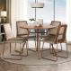 Conjunto Sala de Jantar 4 Cadeiras Domani Rosê Carraro