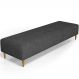 Puff Decorativo Sala de Estar Bali W01 Pés Palito 170x60cm Linho Cinza Escuro - Lyam Decor