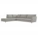 Sofá de Canto Chaise Esquerdo 287 cm Olívia Suede Cinza G52 - Gran Belo