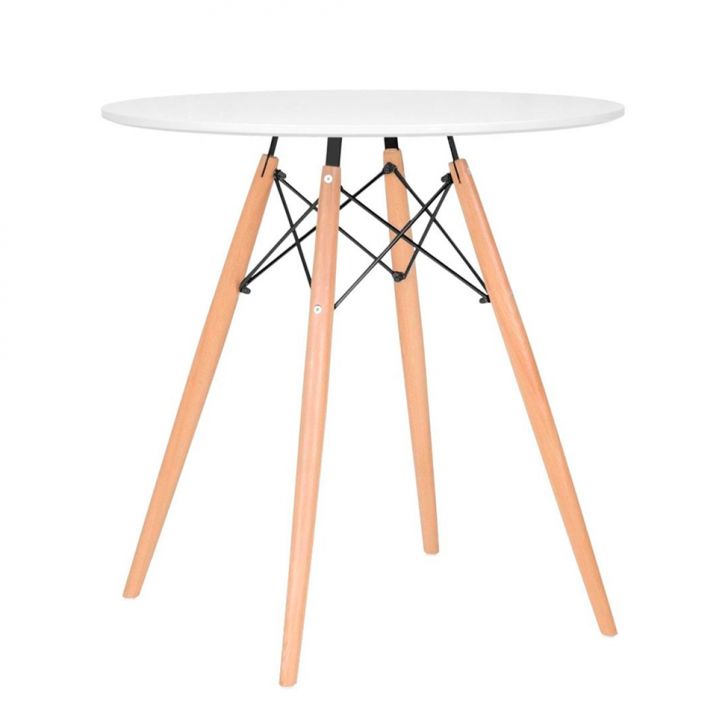 Mesa de Cozinha Redonda Well Branca 70 cm