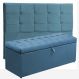 Kit Cabeceira Mel + Calçadeira Itália Casal 140 CM Suede Azul Turquesa- D A Decor