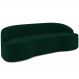 Sofá 4 Lugares Curvo Sala de Estar Living Lótus D02 Veludo Verde Musgo 280 cm C-303 - Lyam