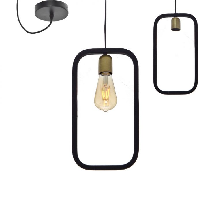 Luminária de Teto Vão Preta