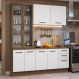 Armário de Cozinha Completa 190cm com Cristaleira Rustic/Branco Agata Madesa 01