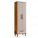 Armário Multiuso Natal 2 Portas 1 Gaveta Nature Off White Kaiki Móveis