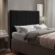 Cabeceira Casal King Cama Box 195cm para Quarto Malibu Suede Preto M11 - D'Rossi