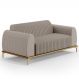 Sofá 180cm 3 Lugares Base Gold Molino D06 Linho C-370 Bege - Mpozenato