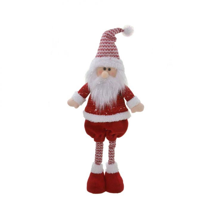 Enfeite Natalino Espressione Papai Noel Branco e Vermelho 55 cm