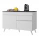 Balcão Cozinha 120cm 2 Portas 1 Gaveta Veneza Multimóveis V3680 Branco