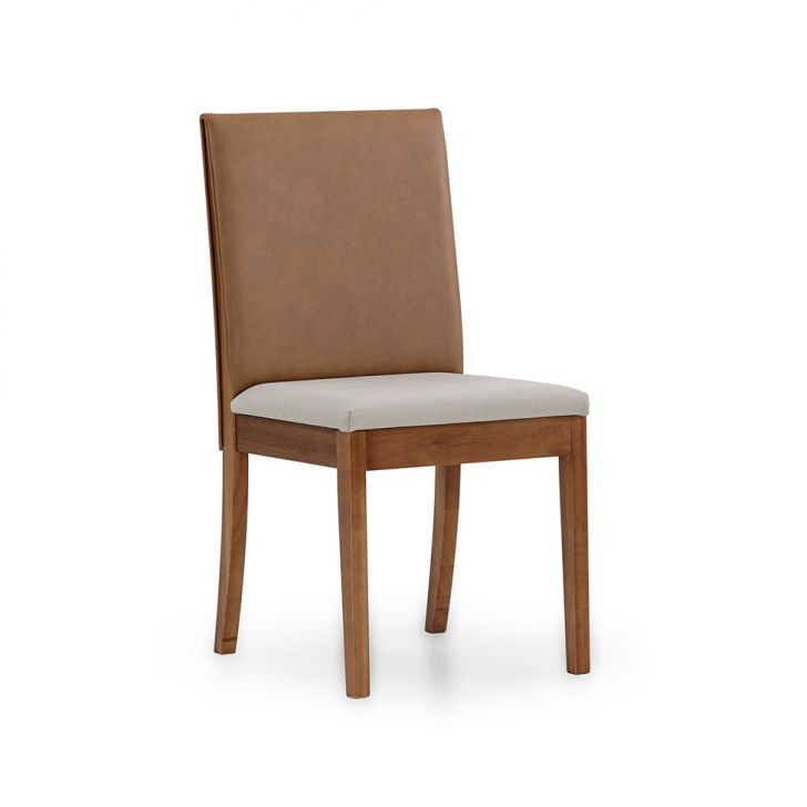 Cadeira Arizona Poliéster Bege e Caramelo