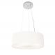 Pendente Cilíndrico Md-4184 Cúpula em Tecido 45x15cm Branco - Bivolt