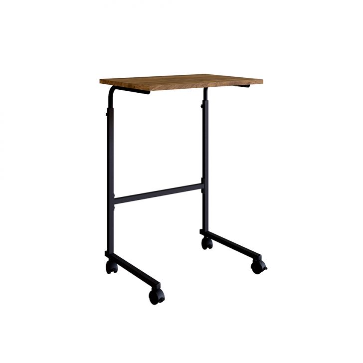 Mesa de Apoio para Notebook Regulável Steel Wood Noce Oro e Preta