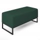 Puff Decorativo Para Sala de Estar Cléo W01 Base de Ferro 90 cm Suede Verde Musgo - Lyam Decor