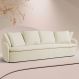 Sofá Living Sala de Estar Toscana 270cm 3 Lugares Veludo Luxo Off White G92 - Gran Belo