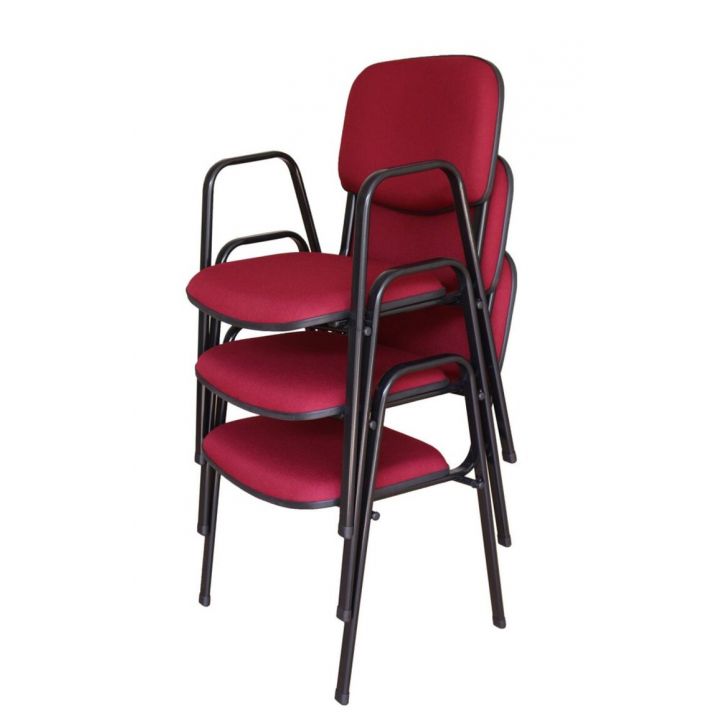 03 Cadeiras Para Auditórios Linha Hotel Auditório Vermelho